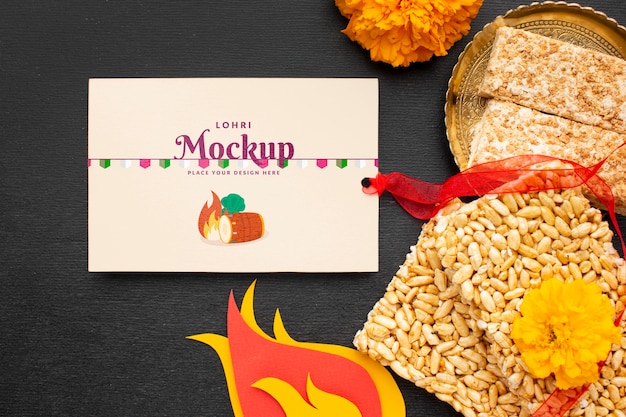 Happy lohri concept mock-up