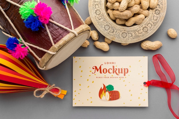 Happy lohri concept mock-up