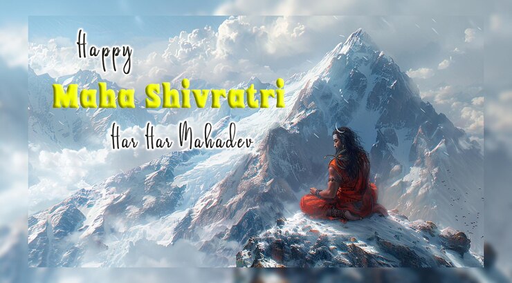 PSD महा शिवरात्रि हिंदू त्योहार के जश्न की पारंपरिक बैकग्राउंड की शुभकामनाएँ