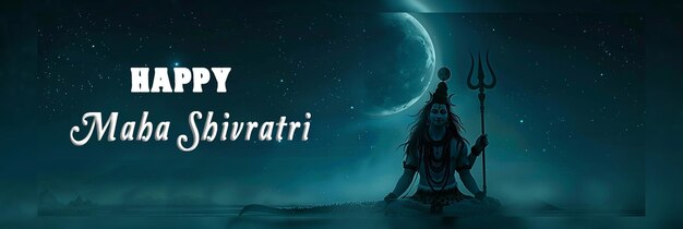 PSD happy maha shivratri hindu festival celebration traditional background