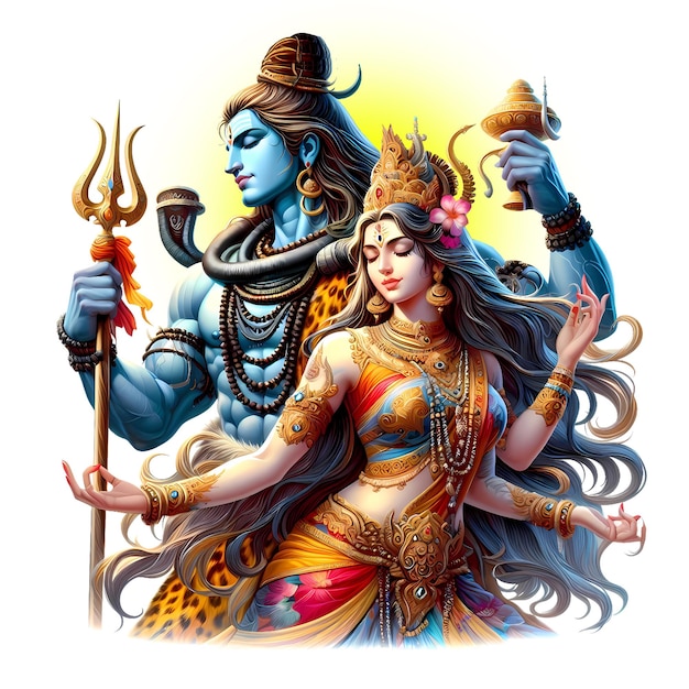 PSD happy maha shivratri shiv parvati design