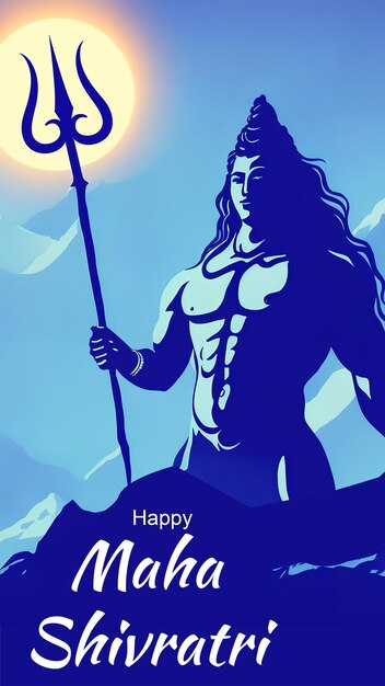 PSD happy maha shivratri template