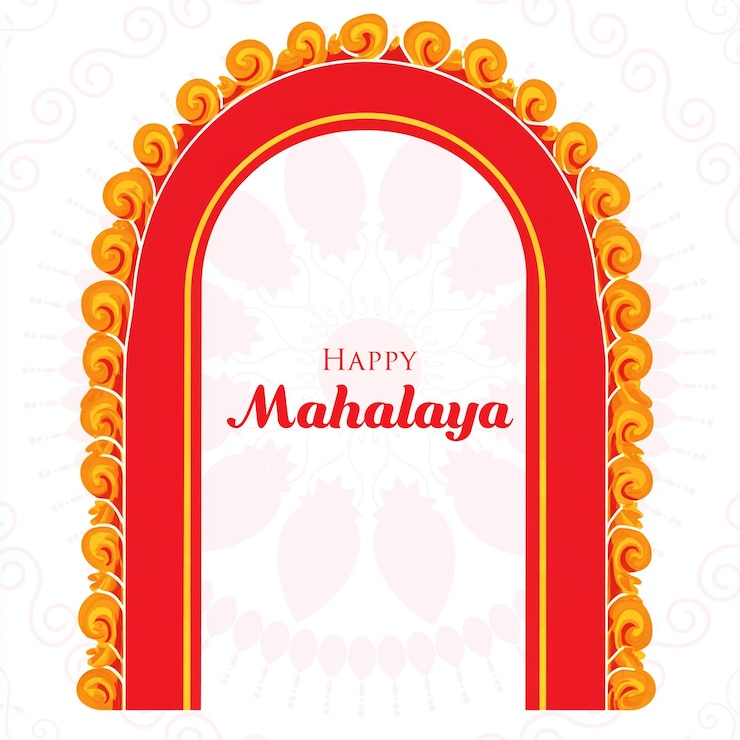 PSD happy mahalaya bengali festiwal kreatywny projekt szablonu shubho mahalaya navaratri durga puja