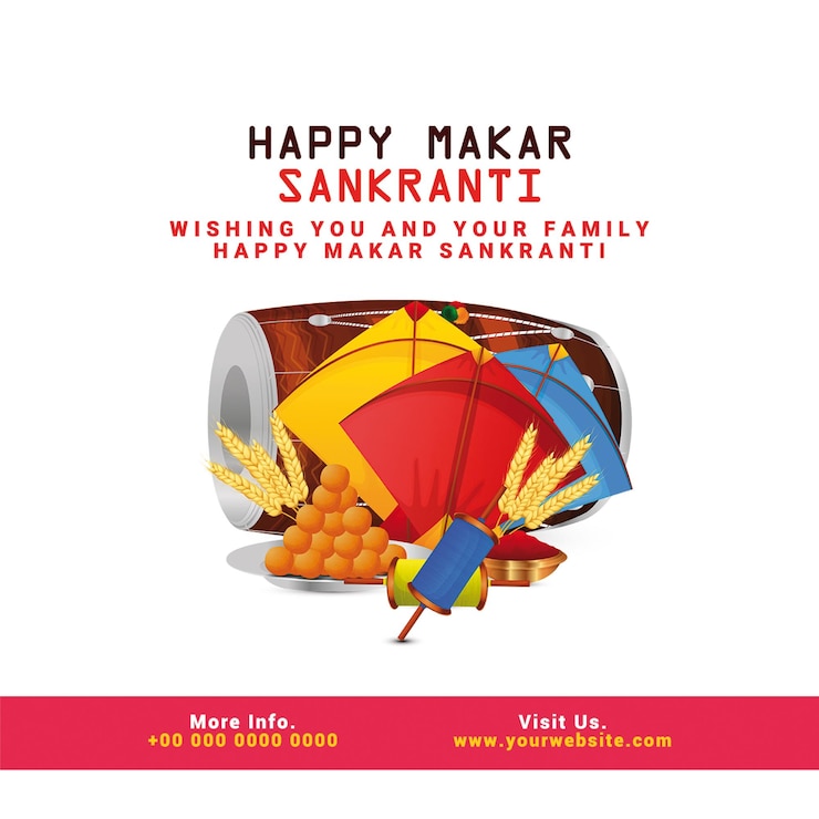 PSD happy makar sankranti celebration social media post