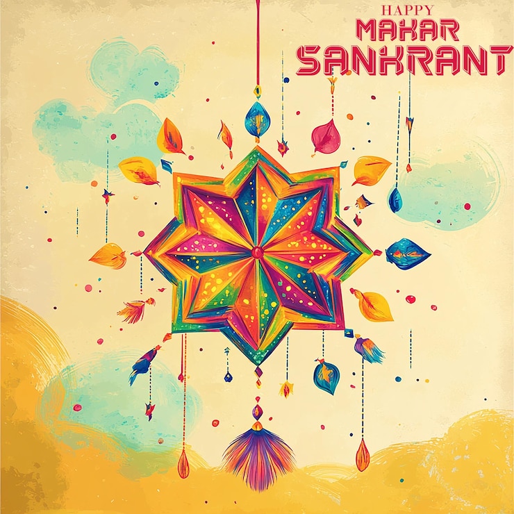 PSD happy makar sankranti poster