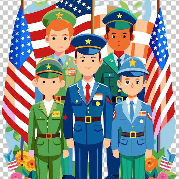 PSD happy memorial day on white background