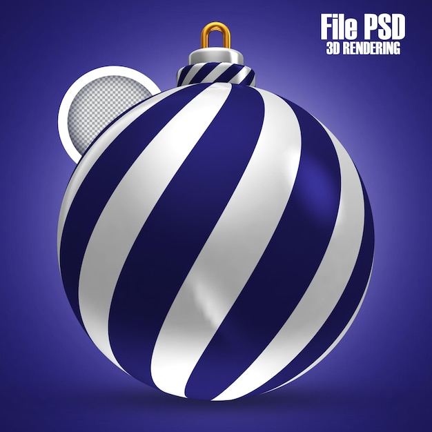 PSD ハッピーメリークリスマス3dレンダリング