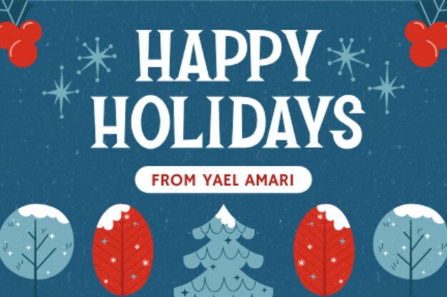 PSD happy merry christmas greeting card
