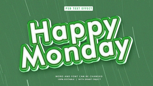 Happy Monday Editable Text Effect