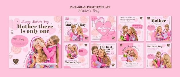 PSD happy mother day template design