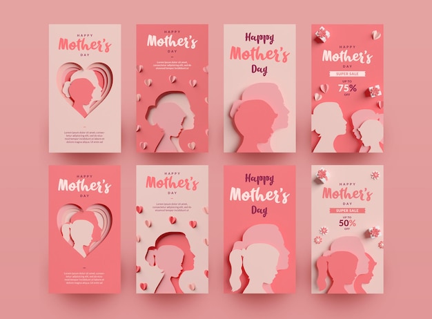 happy mother's day instagram stories collection template