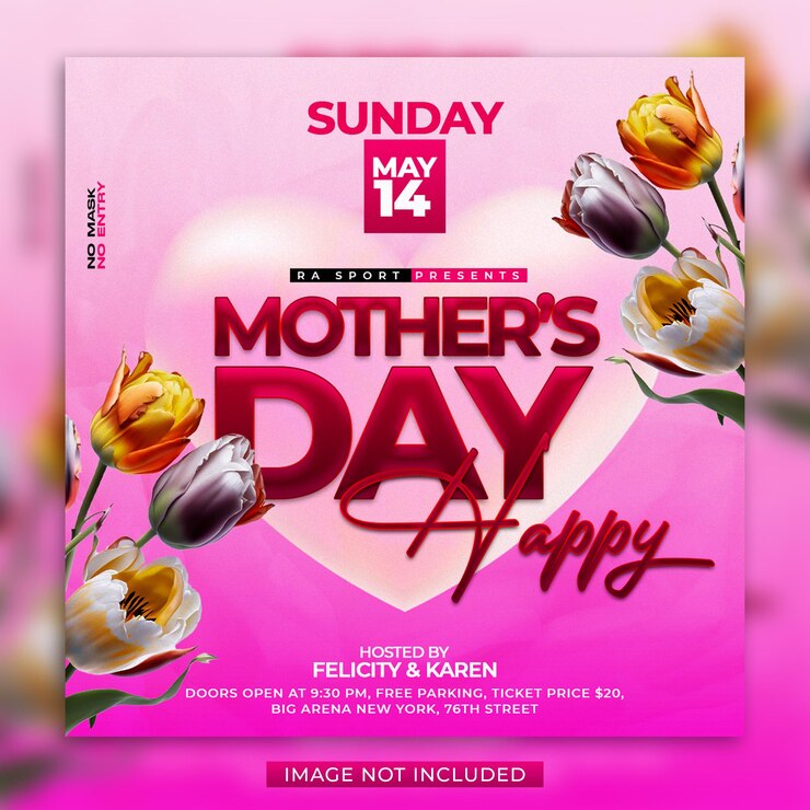 Happy mother's day social media banner template design