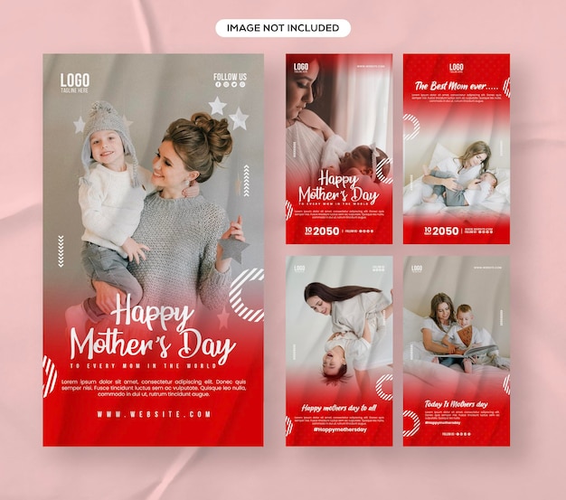 PSD happy mother's day social media post design collection