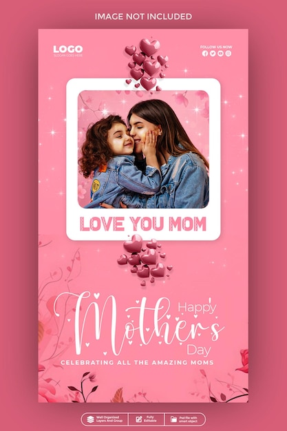 happy mothers day celebration story banner design