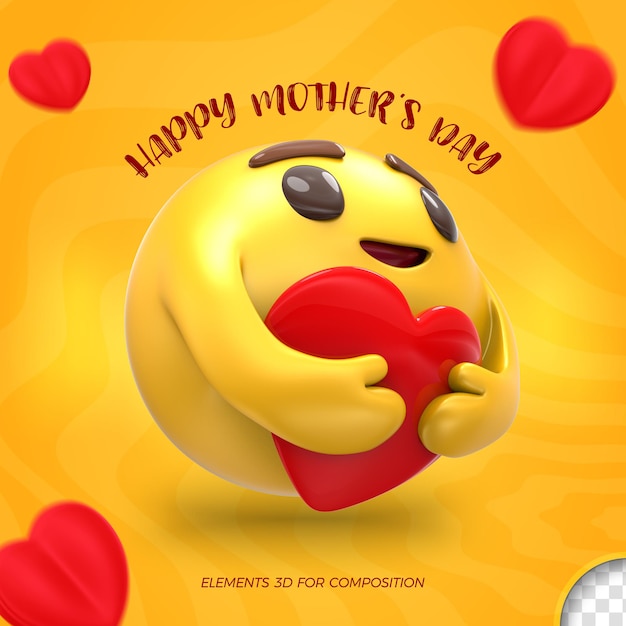 Felice festa della mamma emoji 3d