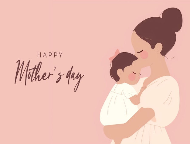 Happy mothers day greeting card design psd template