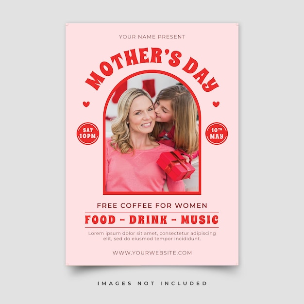 PSD happy mothers day poster