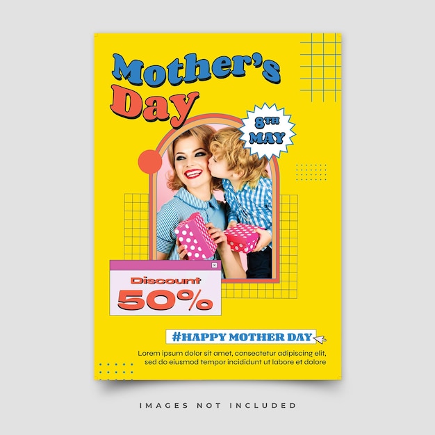 PSD happy mothers day poster