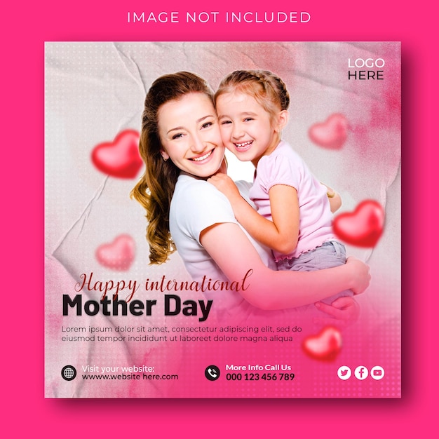 PSD happy mothers day social media international womens day march 8 day