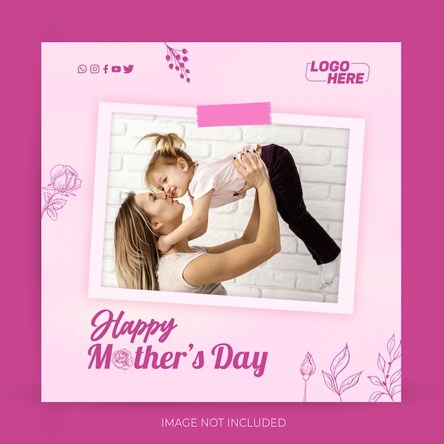 Happy mothers day social media post