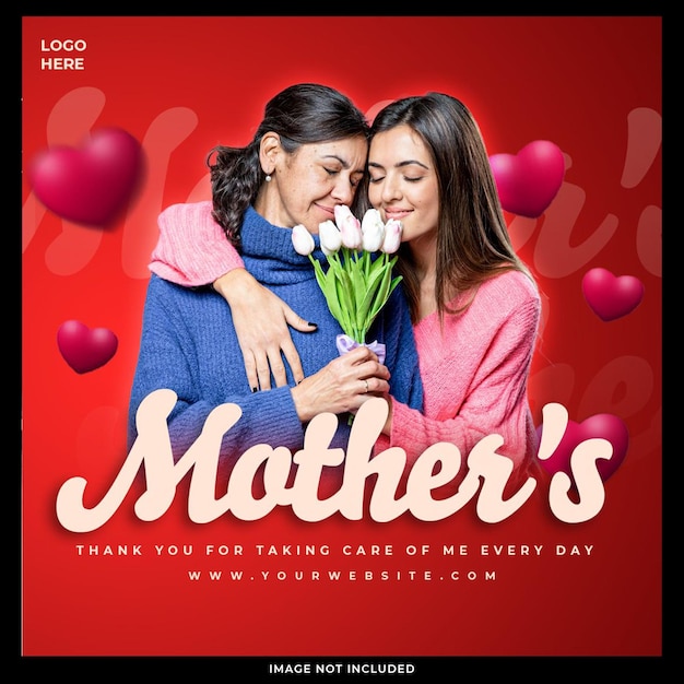 Premium PSD | Happy mothers day social media post