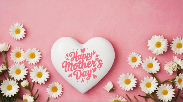 Happy Mothers Day with Heart PSD