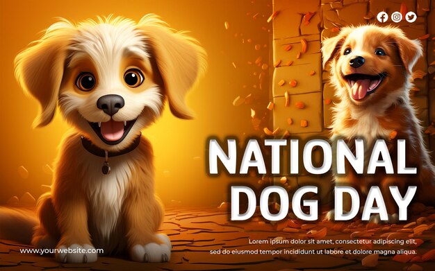 Happy National Dog Day Poster