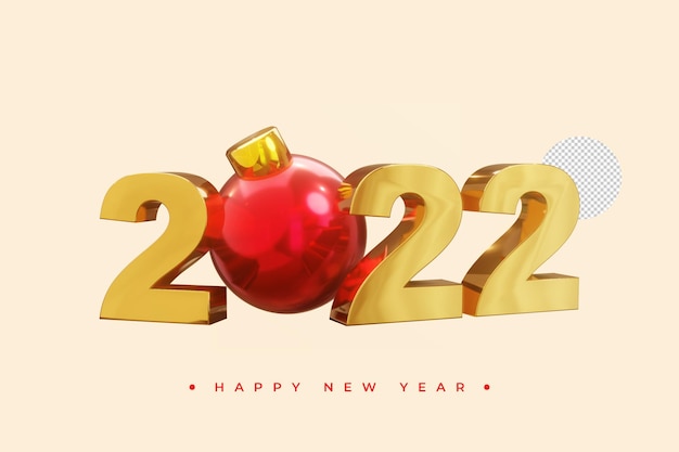 Happy new 2022 year Elegant text with background