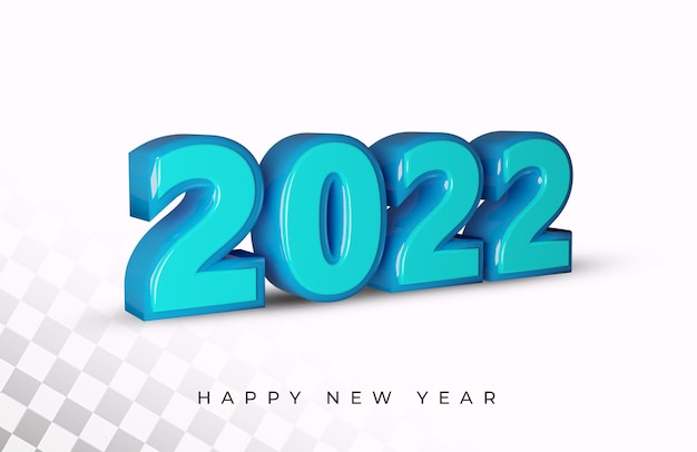 Happy new year 2022 3d text effect