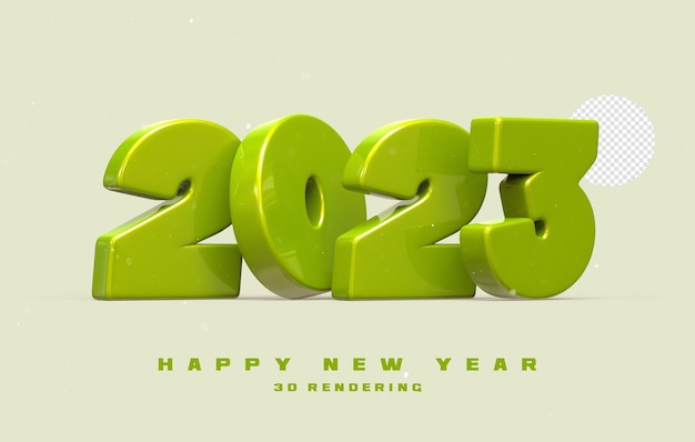 Happy new year 2023 3d number