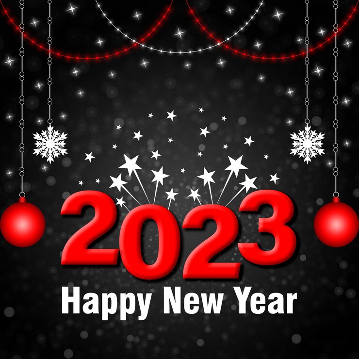 PSD happy new year 2023 background template