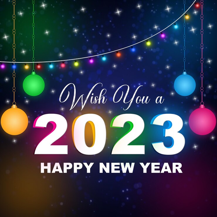 PSD happy new year 2023 background template