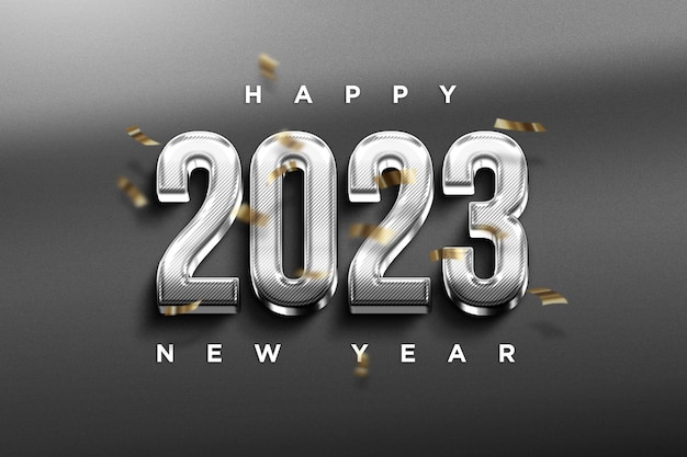 Illustrazione del modello di banner felice anno nuovo 2023