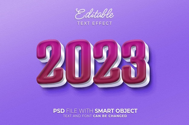 Happy new year 2023 editable text effect