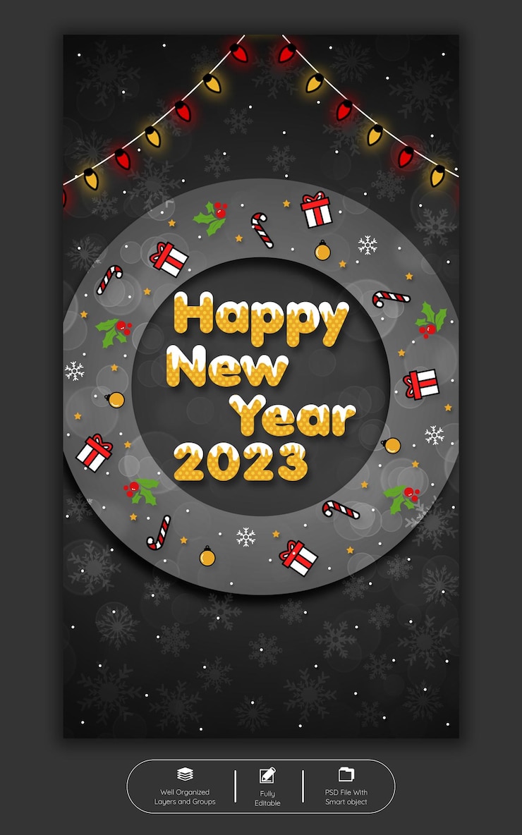 PSD 明けましておめでとうございます2023 instagramストーリーテンプレート