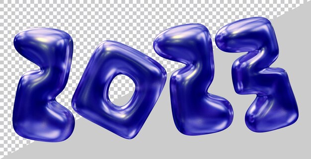 Happy new year 2023 number with 3d modern style