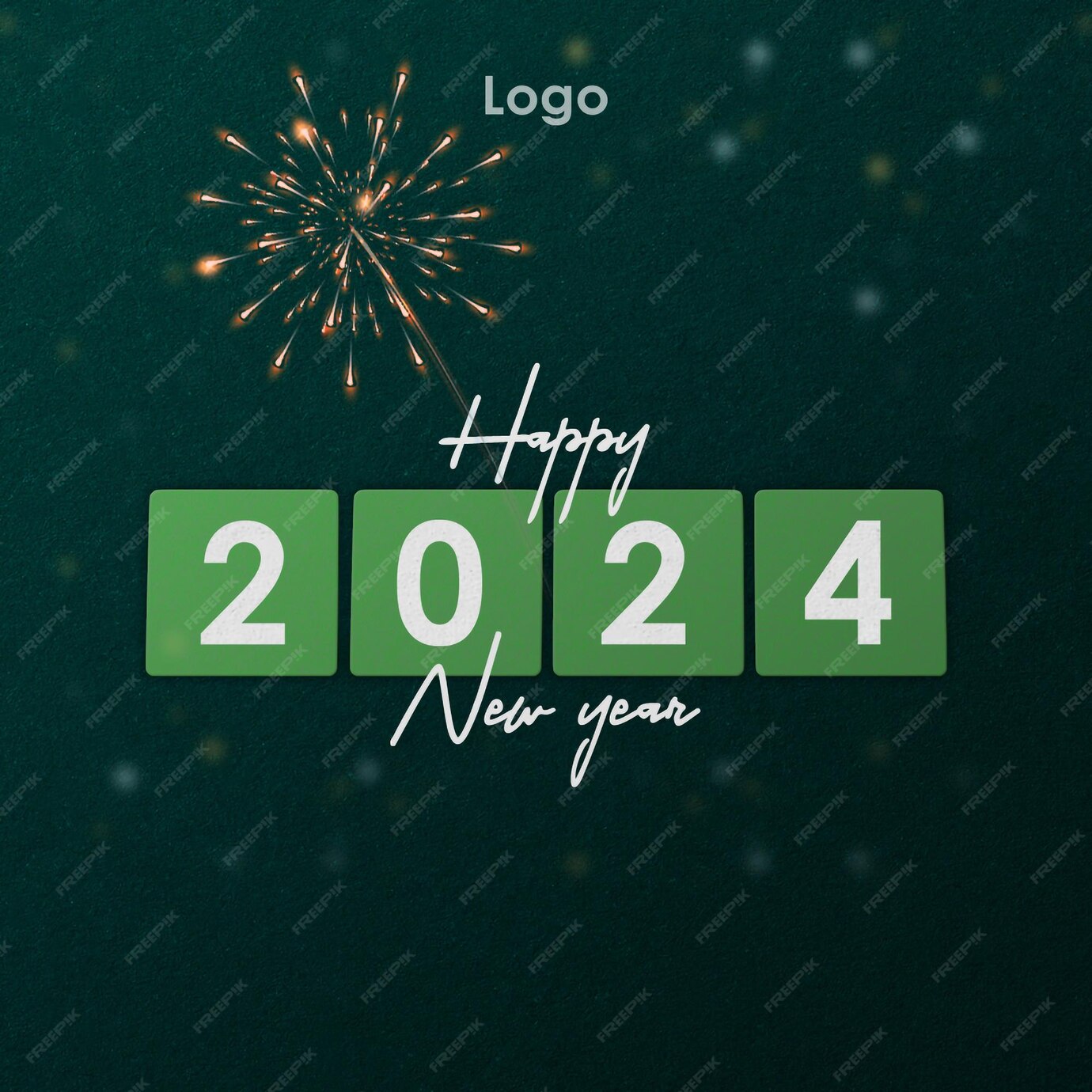 Premium PSD Happy new year 2024 2025 minimal happy new year design