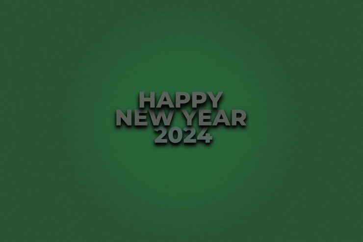 PSD happy new year 2024 design poster illustrator