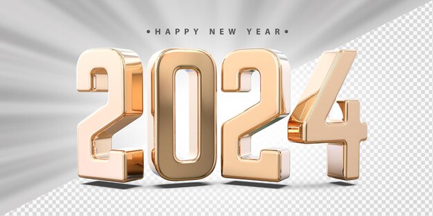 Felice anno nuovo 2024 dorato