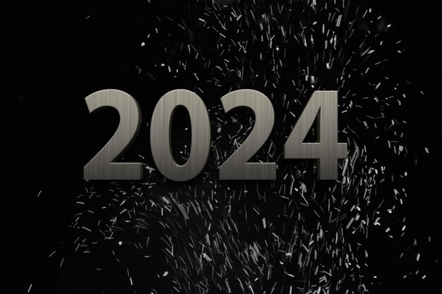 PSD 신년 축하 2024 회색