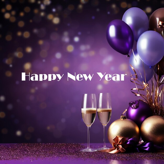 Premium PSD Happy new year 2024 greeting background