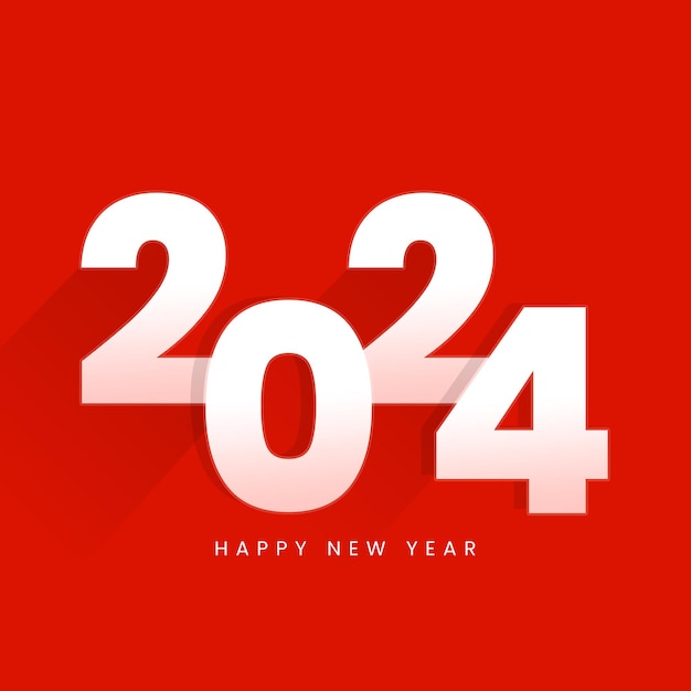 新年あけましておめでとうございます 2024 招待カード デザインのベクトル