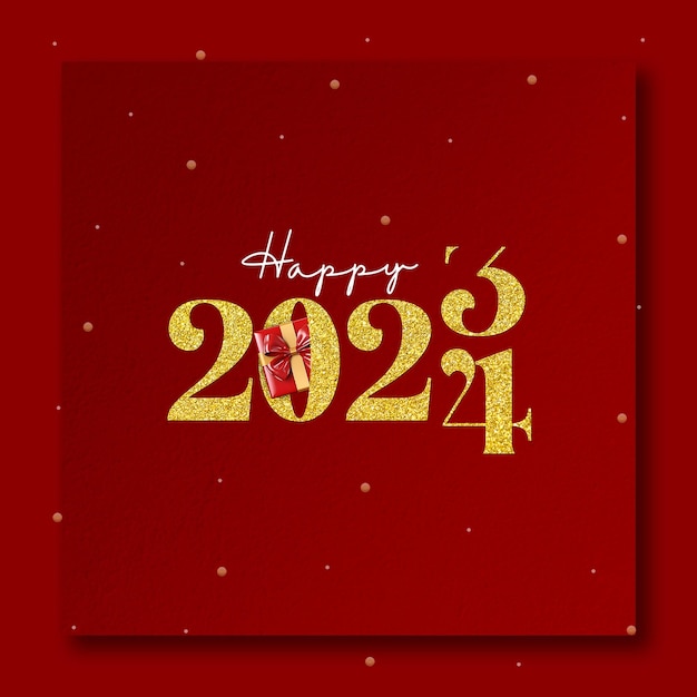 Happy New Year 2024 Social Media Post Design