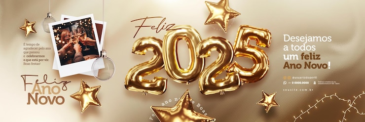 PSD happy new year 2025 social media template feliz ano novo e 2025