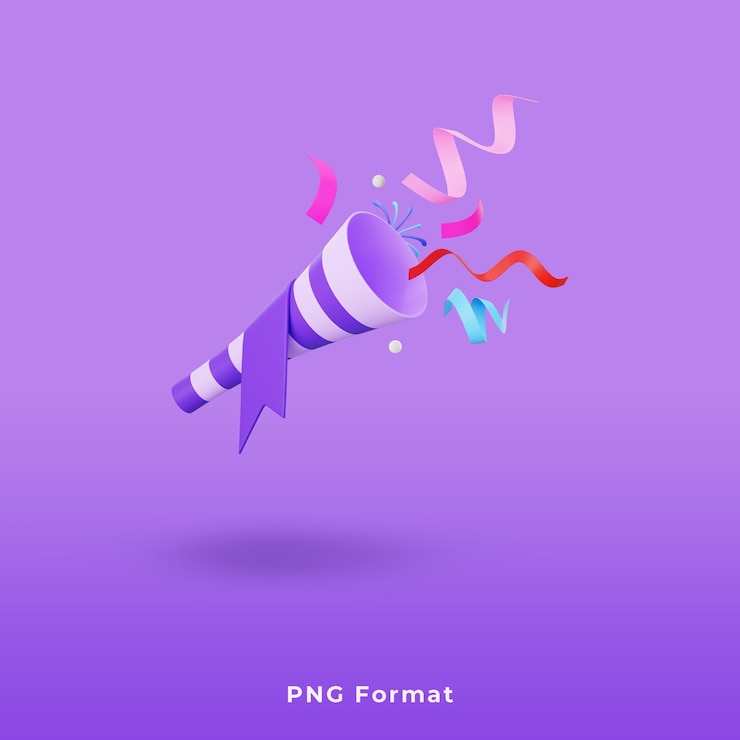 PSD с новым годом 3d-иконы в формате png новый год 2024