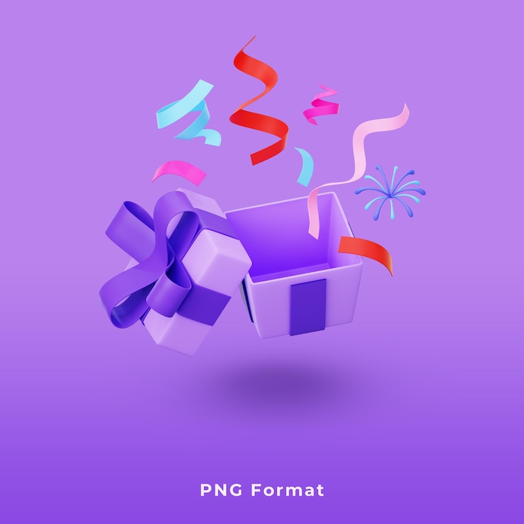 PSD с новым годом 3d-иконы в формате png новый год 2024