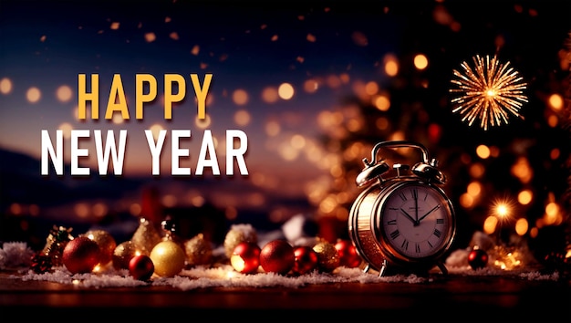 PSD happy new year background design