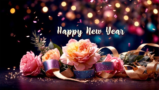 PSD happy new year background design