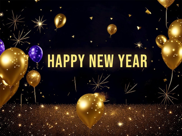 PSD happy new year background design