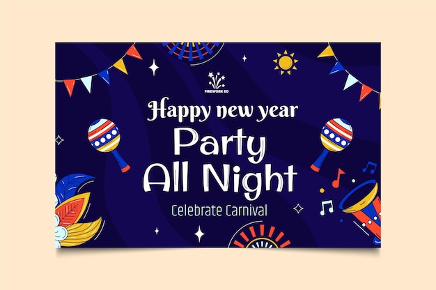 PSD happy new year banner design